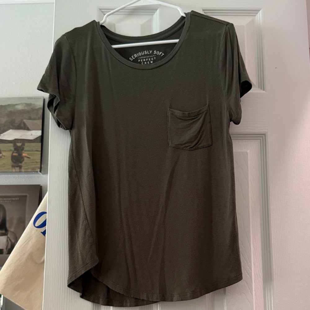 Aeropostale Dark Olive Short Sleeve Tee